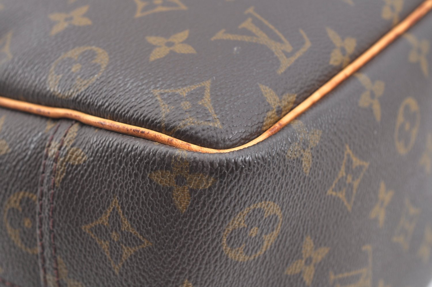 Authentic Louis Vuitton Monogram Deauville Hand Bag M47270 LV K7639