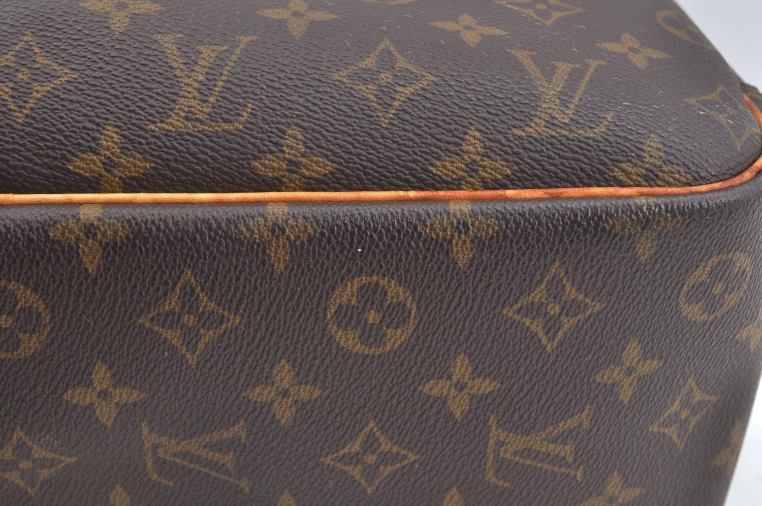 Authentic Louis Vuitton Monogram Deauville Hand Bag M47270 LV K7639