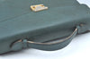 Authentic Gianni Versace Vintage Leather Hand Bag Purse Green K7652