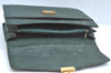 Authentic Gianni Versace Vintage Leather Hand Bag Purse Green K7652