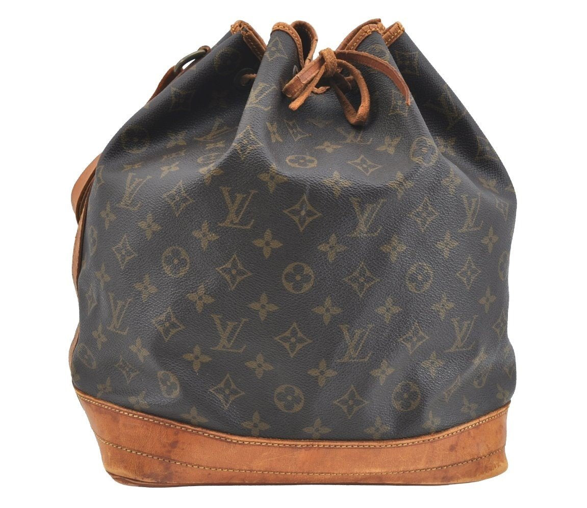 Authentic Louis Vuitton Monogram Noe Shoulder Drawstring Bag M42224 LV K7660