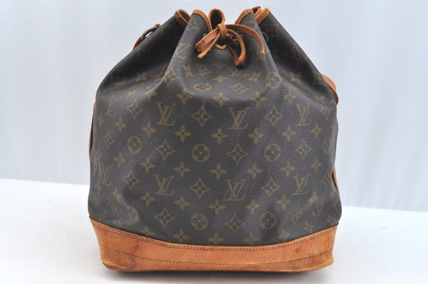 Authentic Louis Vuitton Monogram Noe Shoulder Drawstring Bag M42224 LV K7660