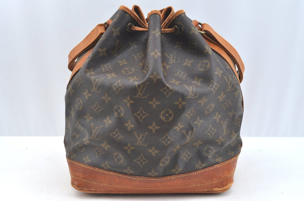 Authentic Louis Vuitton Monogram Noe Shoulder Drawstring Bag M42224 LV K7660