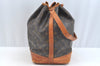 Authentic Louis Vuitton Monogram Noe Shoulder Drawstring Bag M42224 LV K7660