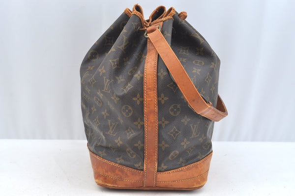 Authentic Louis Vuitton Monogram Noe Shoulder Drawstring Bag M42224 LV K7660