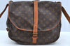 Authentic Louis Vuitton Monogram Saumur 35 Shoulder Cross Bag M42254 LV K7669