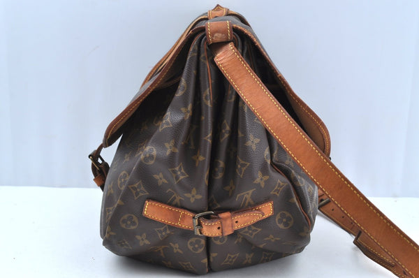 Authentic Louis Vuitton Monogram Saumur 35 Shoulder Cross Bag M42254 LV K7669
