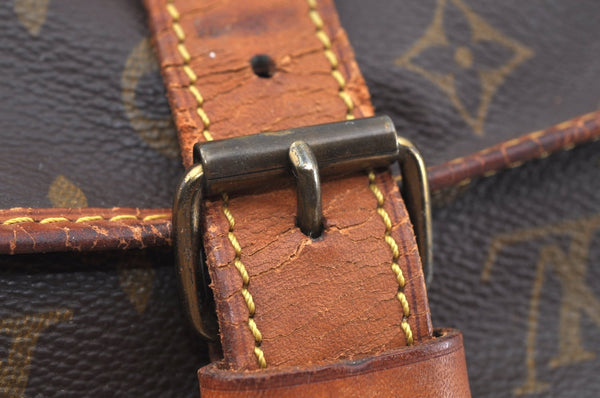 Authentic Louis Vuitton Monogram Saumur 35 Shoulder Cross Bag M42254 LV K7669