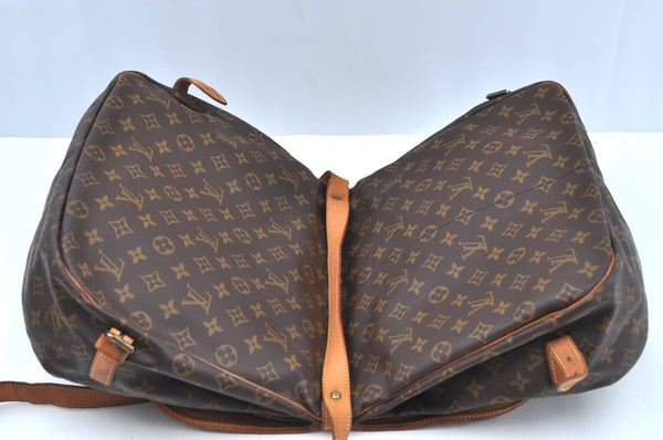 Authentic Louis Vuitton Monogram Saumur 35 Shoulder Cross Bag M42254 LV K7669