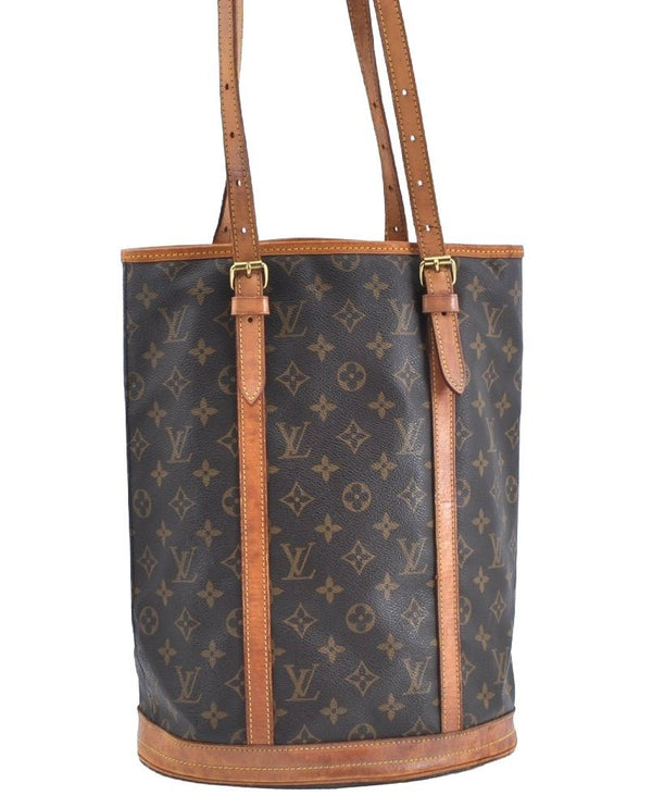 Authentic Louis Vuitton Monogram Bucket GM Shoulder Tote Bag M42236 LV K7672