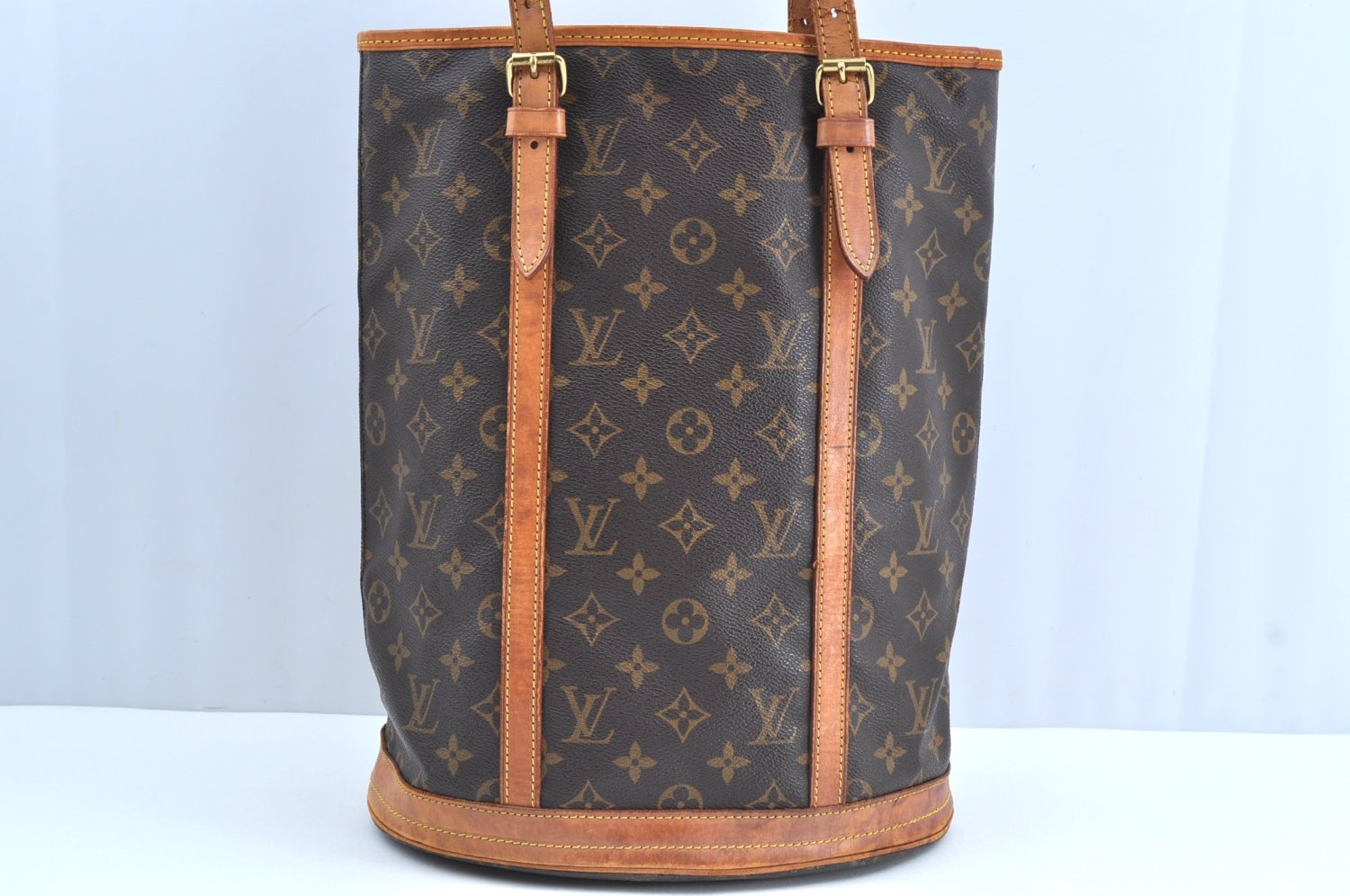 Authentic Louis Vuitton Monogram Bucket GM Shoulder Tote Bag M42236 LV K7672