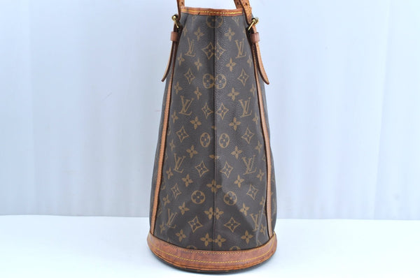 Authentic Louis Vuitton Monogram Bucket GM Shoulder Tote Bag M42236 LV K7672