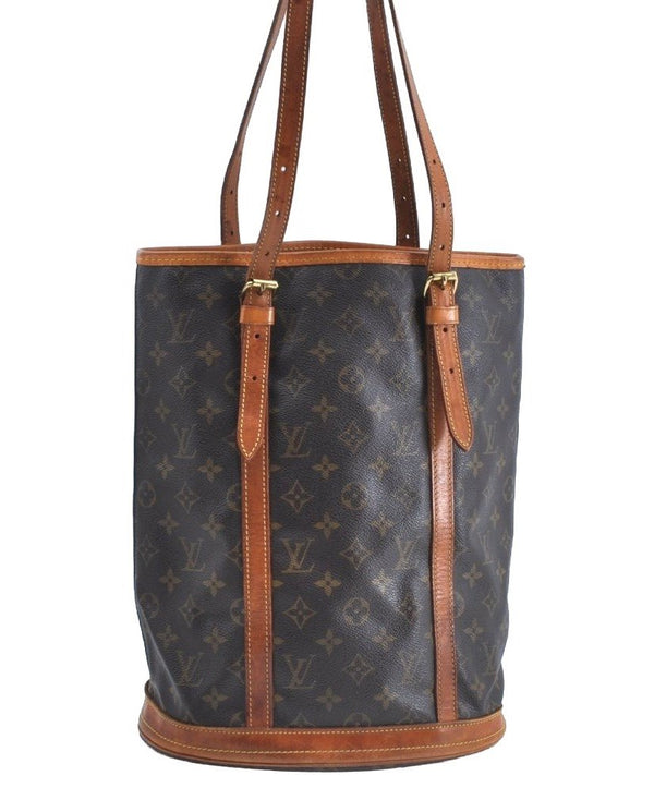 Authentic Louis Vuitton Monogram Bucket GM Shoulder Tote Bag M42236 LV K7675