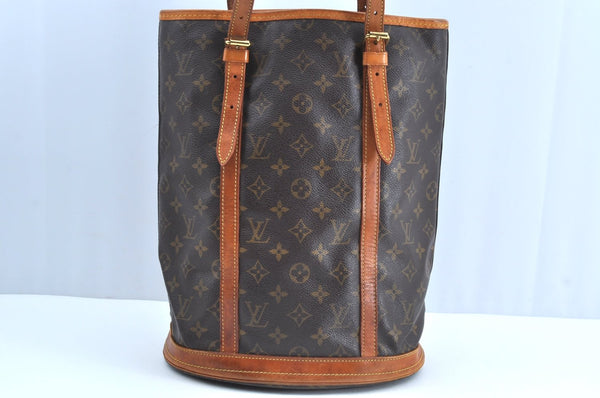 Authentic Louis Vuitton Monogram Bucket GM Shoulder Tote Bag M42236 LV K7675