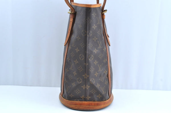 Authentic Louis Vuitton Monogram Bucket GM Shoulder Tote Bag M42236 LV K7675