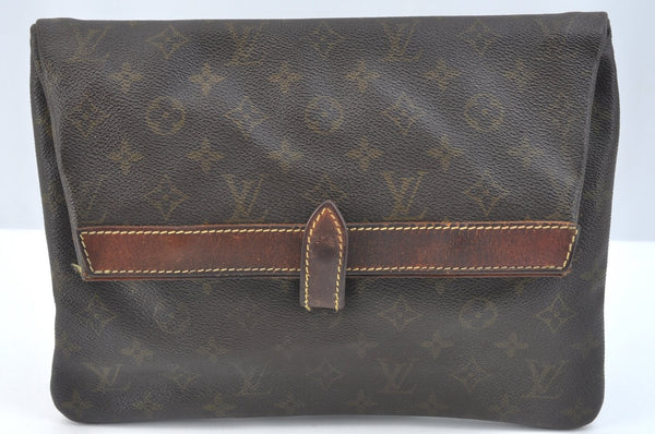 Auth Louis Vuitton Monogram Pochette Pliante Clutch Hand Bag Old Model LV K7681