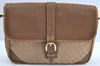 Authentic GUCCI Vintage Shoulder Cross Body Bag Purse Canvas Leather Beige K7685