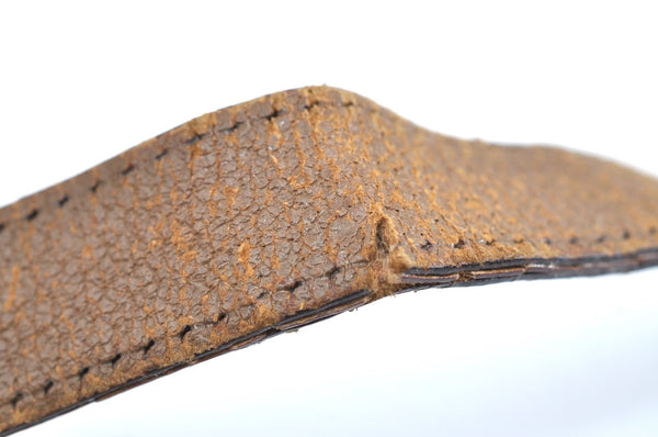 Authentic GUCCI Vintage Shoulder Cross Body Bag Purse Canvas Leather Beige K7685