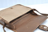 Authentic GUCCI Vintage Shoulder Cross Body Bag Purse Canvas Leather Beige K7685