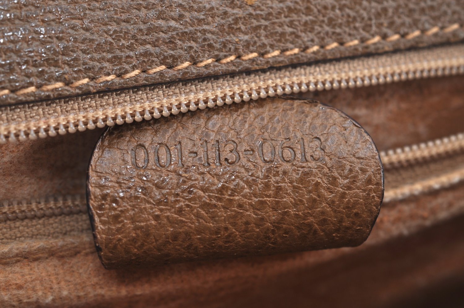 Authentic GUCCI Vintage Shoulder Cross Body Bag Purse Canvas Leather Beige K7685