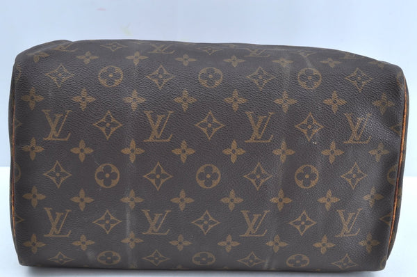 Authentic Louis Vuitton Monogram Speedy 30 Hand Boston Bag M41526 LV K7689