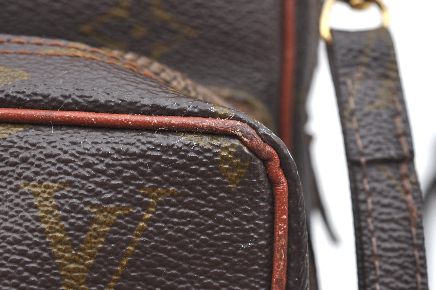 Authentic Louis Vuitton Monogram Amazone Shoulder Cross Bag Old Model Junk K7692