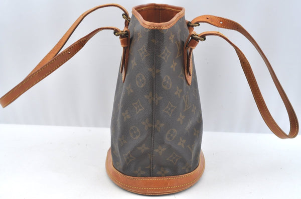 Authentic Louis Vuitton Monogram Bucket PM Shoulder Tote Bag Old Model LV K7698