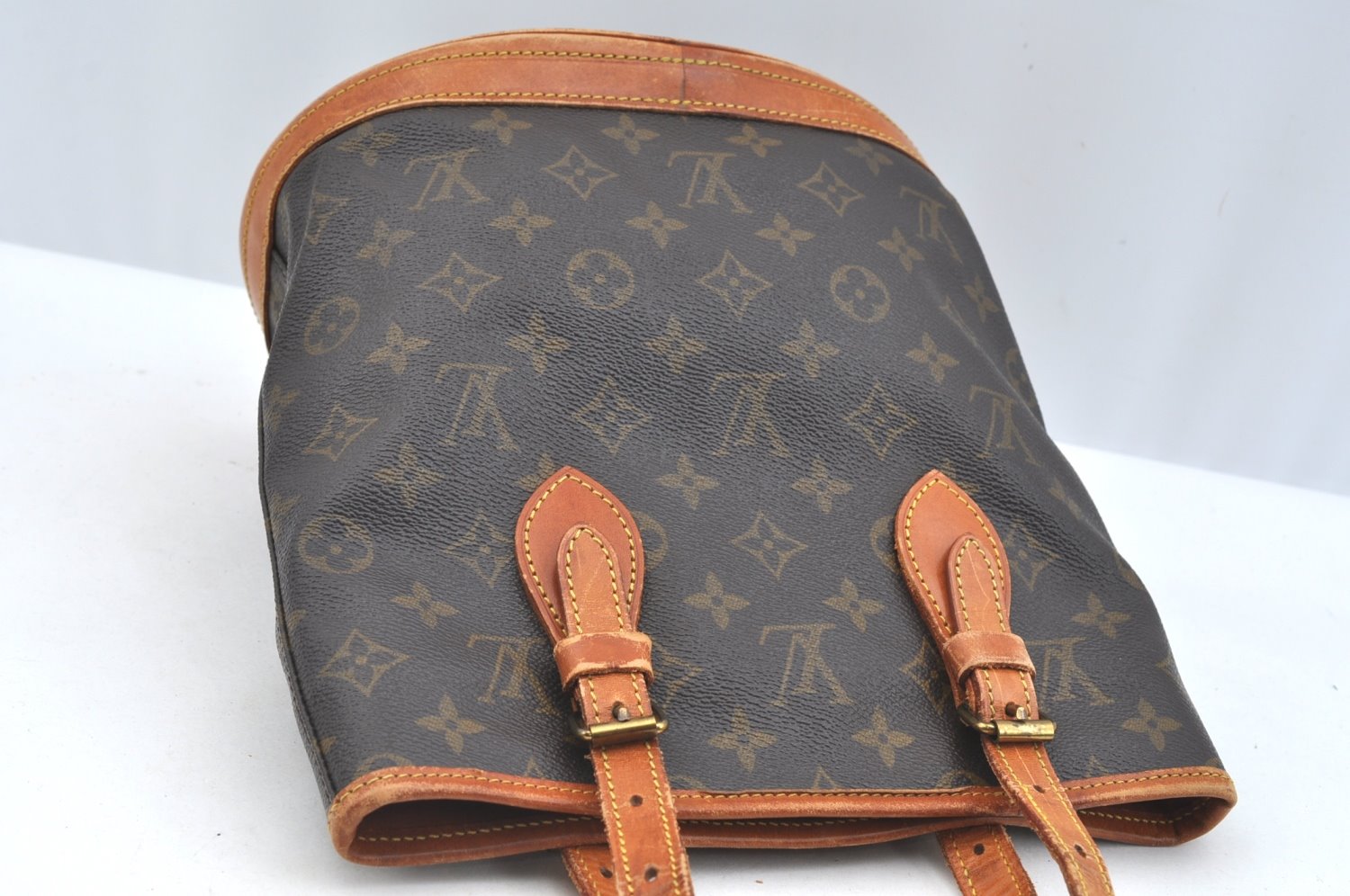 Authentic Louis Vuitton Monogram Bucket PM Shoulder Tote Bag Old Model LV K7698
