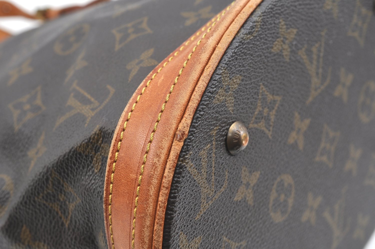 Authentic Louis Vuitton Monogram Bucket PM Shoulder Tote Bag Old Model LV K7698