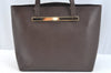 Authentic GUCCI Vintage Shoulder Tote Bag Leather Purse Brown K7699