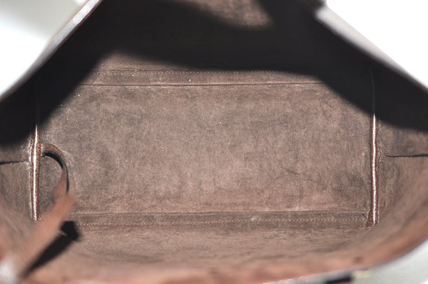 Authentic GUCCI Vintage Shoulder Tote Bag Leather Purse Brown K7699