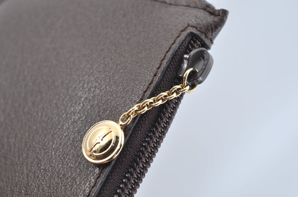 Authentic GUCCI Vintage Shoulder Tote Bag Leather Purse Brown K7699