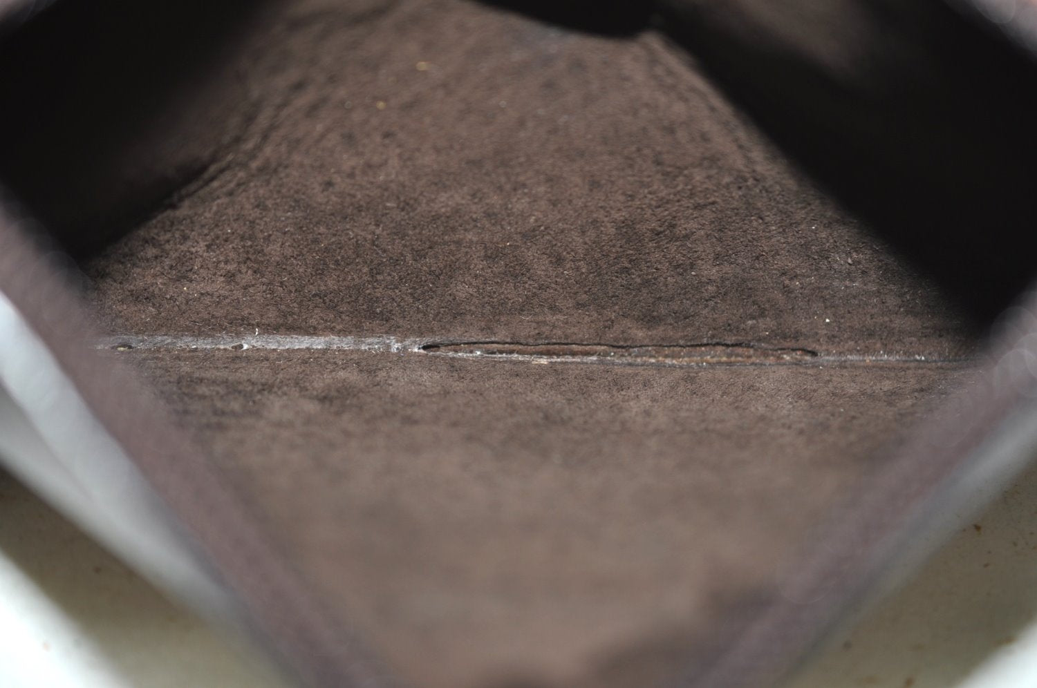 Authentic GUCCI Vintage Shoulder Tote Bag Leather Purse Brown K7699