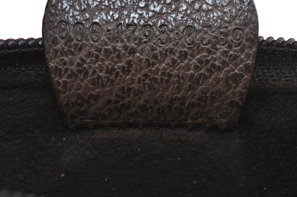 Authentic GUCCI Vintage Shoulder Tote Bag Leather Purse Brown K7699