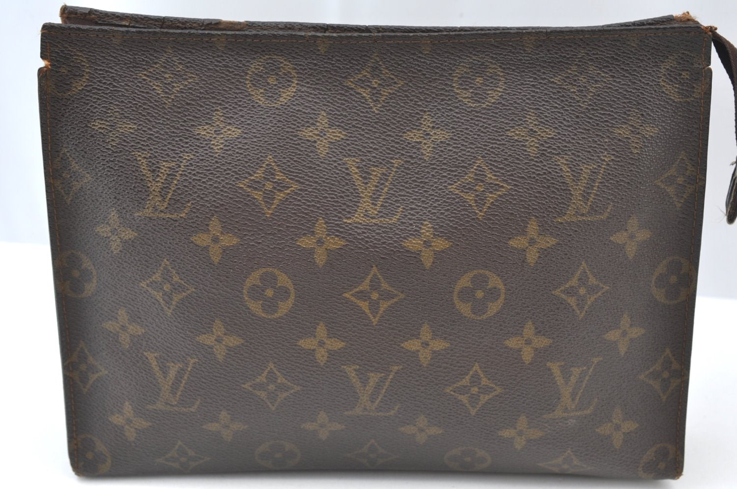 Auth Louis Vuitton Monogram Poche Toilette 26 Cosmetics Pouch Old Model LV K7702