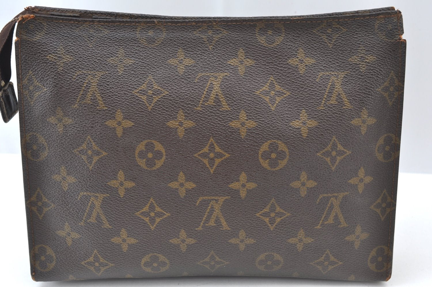 Auth Louis Vuitton Monogram Poche Toilette 26 Cosmetics Pouch Old Model LV K7702