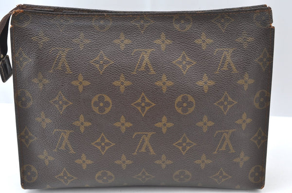 Auth Louis Vuitton Monogram Poche Toilette 26 Cosmetics Pouch Old Model LV K7702