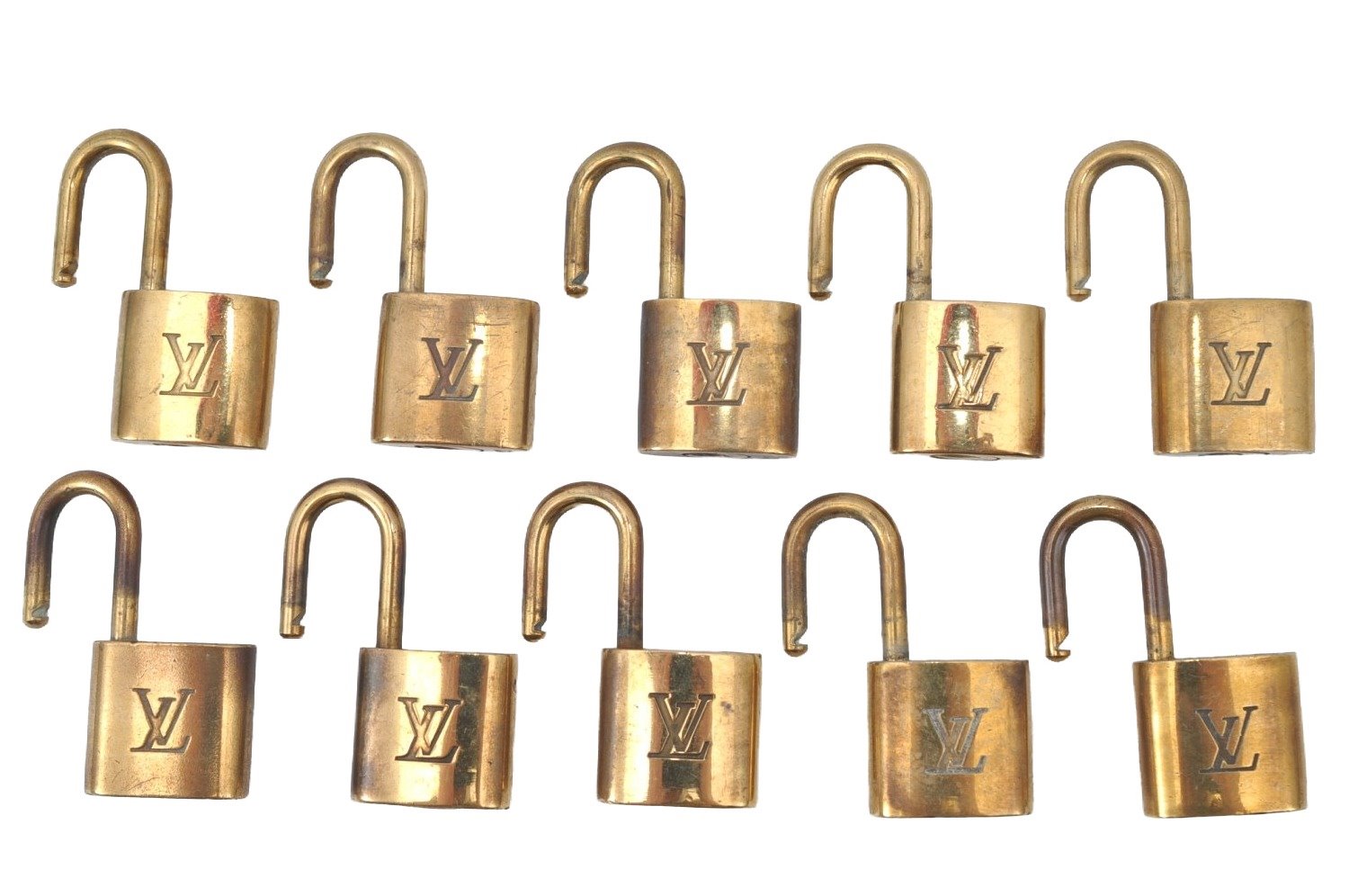 Authentic Louis Vuitton Padlock Gold 10Set LV K7706