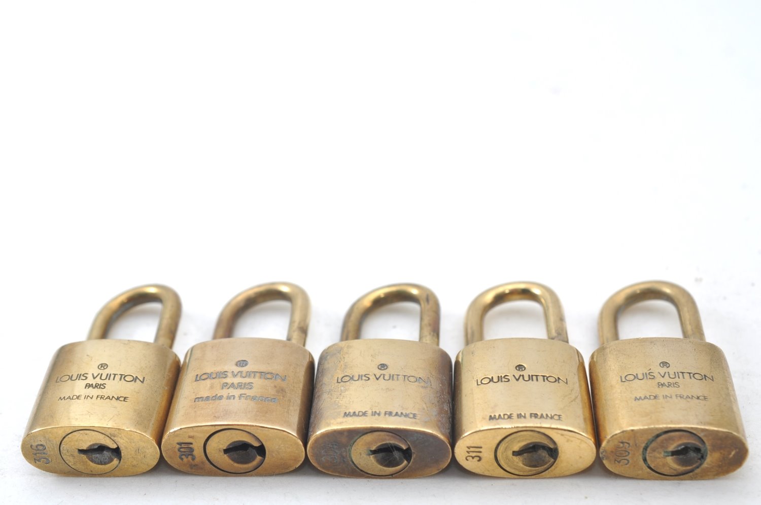 Authentic Louis Vuitton Padlock Gold 10Set LV K7706