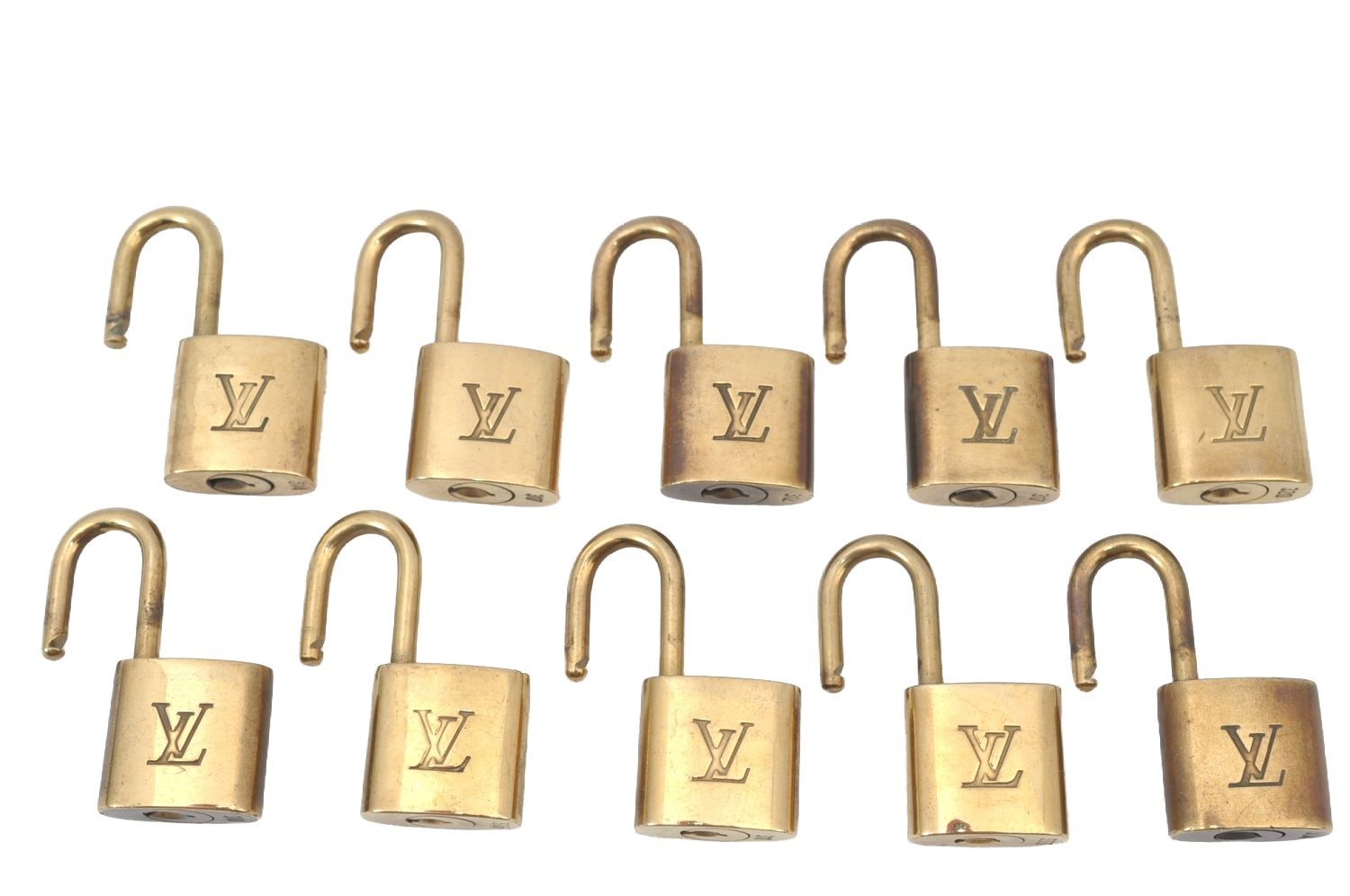 Authentic Louis Vuitton Padlock Gold 10Set LV K7707