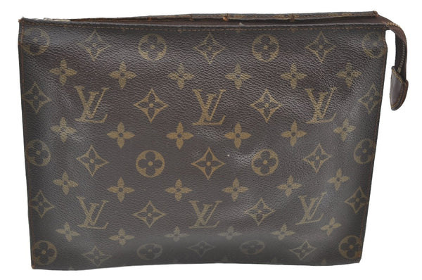 Auth Louis Vuitton Monogram Poche Toilette 26 Cosmetics Pouch Old Model LV K7712