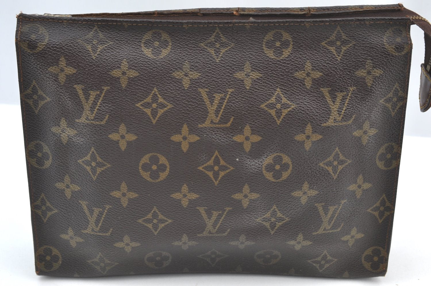 Auth Louis Vuitton Monogram Poche Toilette 26 Cosmetics Pouch Old Model LV K7712