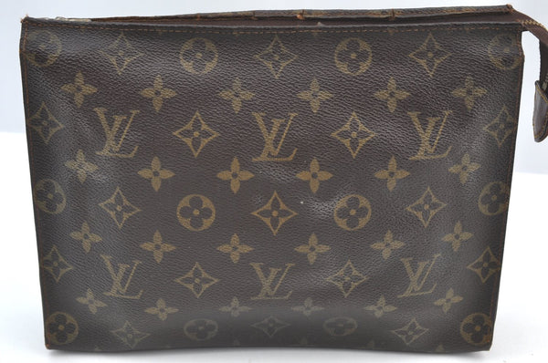 Auth Louis Vuitton Monogram Poche Toilette 26 Cosmetics Pouch Old Model LV K7712