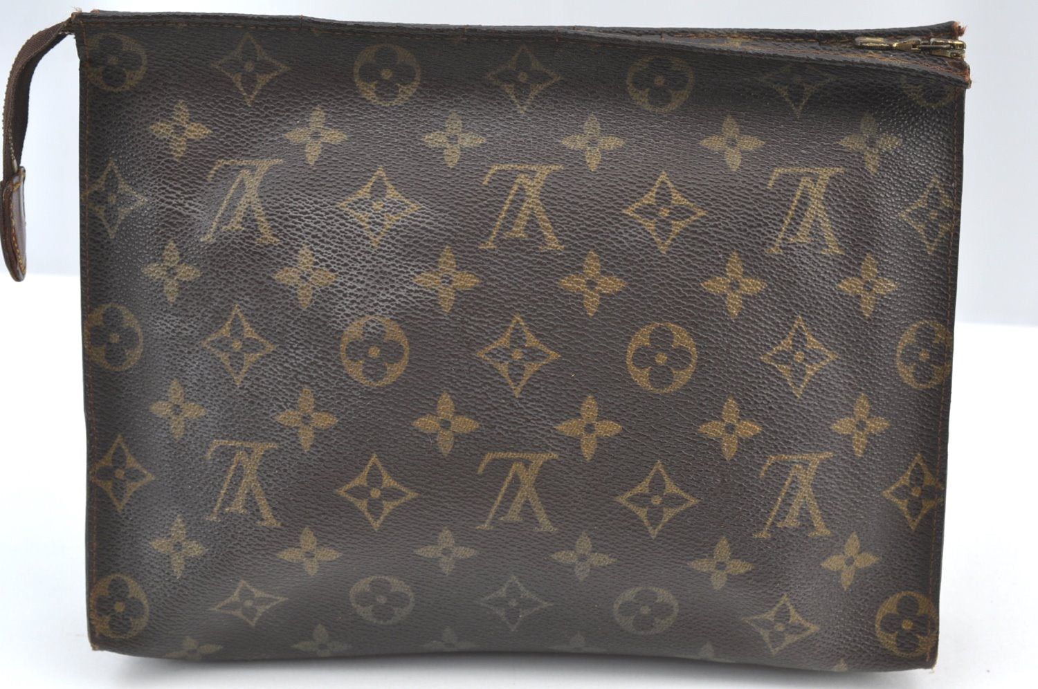 Auth Louis Vuitton Monogram Poche Toilette 26 Cosmetics Pouch Old Model LV K7712