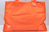 Authentic TORY BURCH Ella Nylon Enamel Shoulder Tote Bag Orange K7713