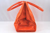 Authentic TORY BURCH Ella Nylon Enamel Shoulder Tote Bag Orange K7713