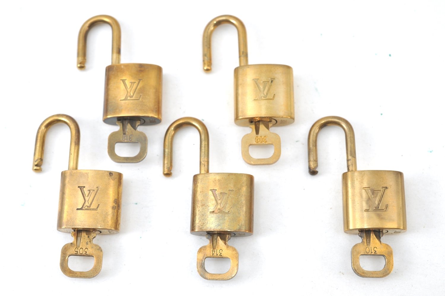 Authentic Louis Vuitton Padlock & Keys 10Set LV K7725