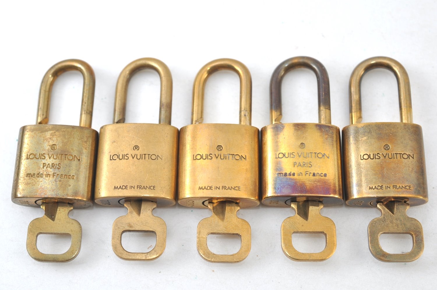 Authentic Louis Vuitton Padlock & Keys 10Set LV K7725