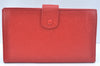 Authentic CHANEL Caviar Skin CoCo Mark Long Wallet Purse Red White 2Set K7730