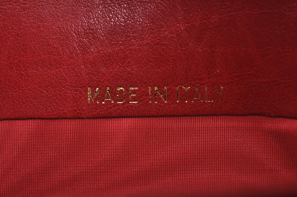 Authentic CHANEL Caviar Skin CC Logo Long Wallet Purse Red White 2Set K7730